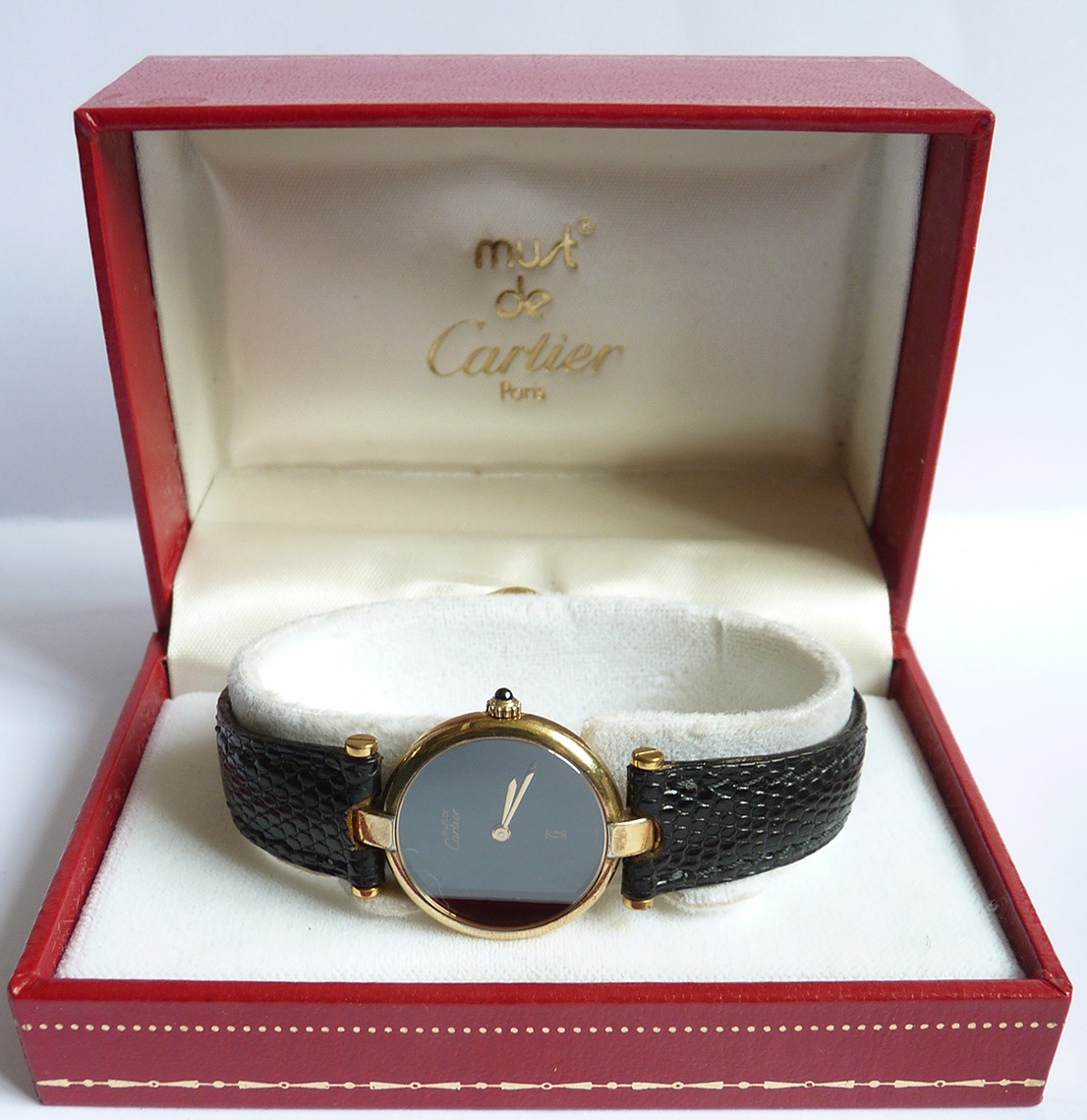 Ancienne montre de femme MUST de CARTIER en vermeil Argent massif watch