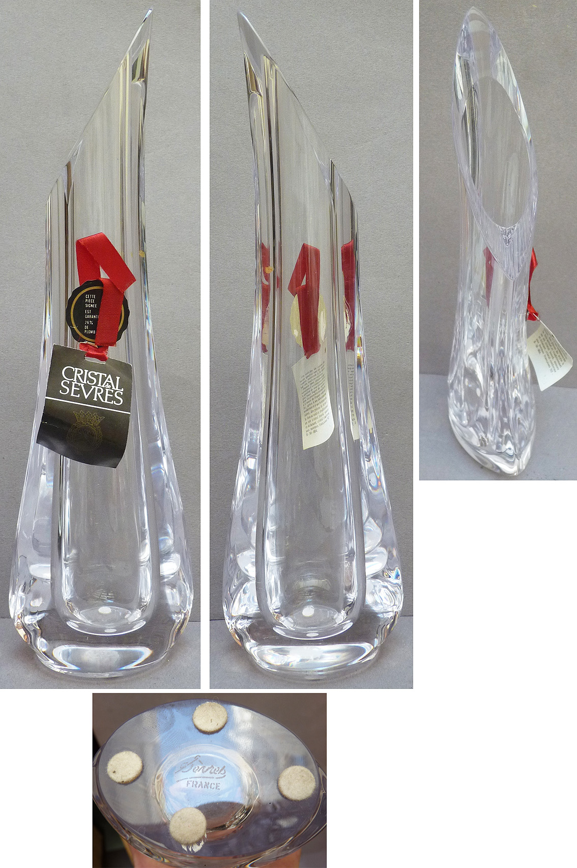 Grand vase en cristal de SÈVRES France eBay